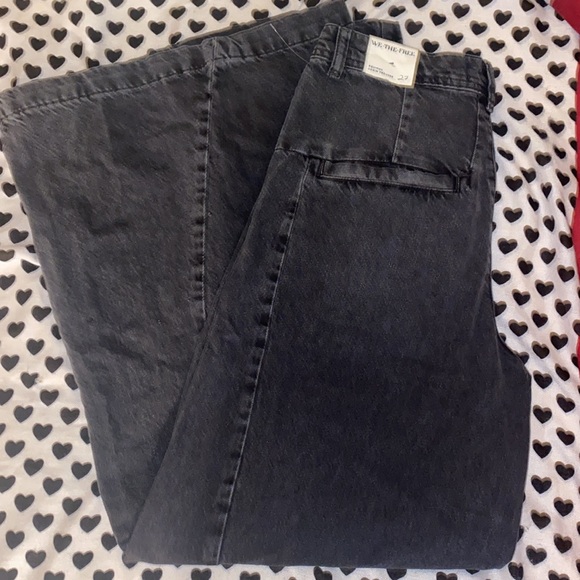 Free People WE THE FREE Womens High Rise Pleated Wide Leg - Picture 4 of 6